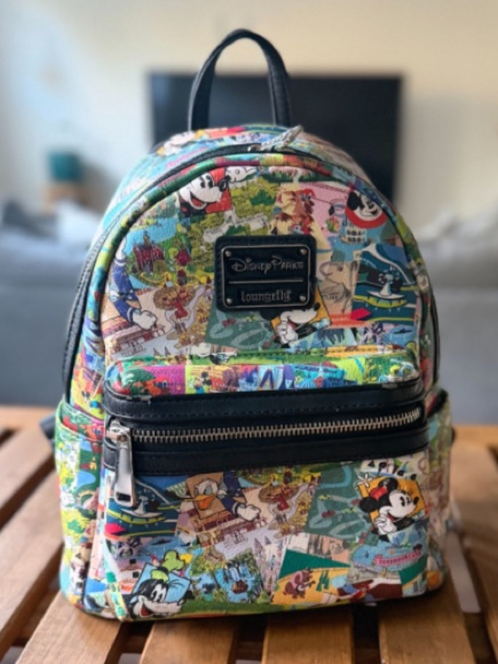 Disney Parks Loungefly Mini Backpack - Colorful Disney Print